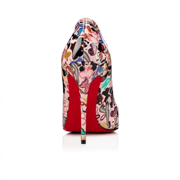 Christian Louboutin Hot Chick 100 Pink Patent Leather Bored Red Heel Pump 40 - Picture 10 of 12